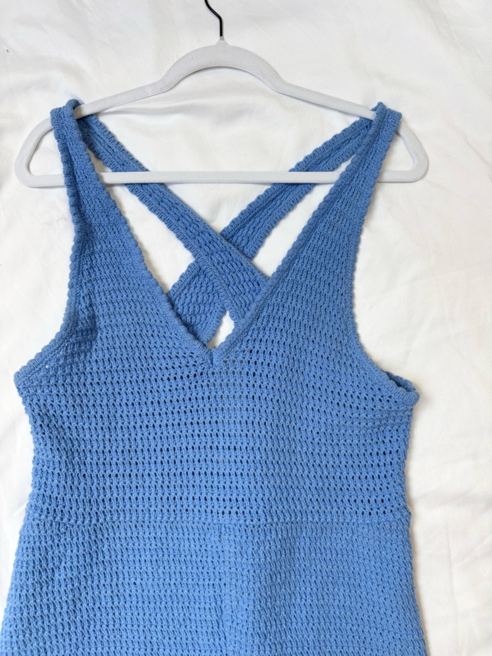 Free People Sky Blue Knit Romper - Picture 4 of 9